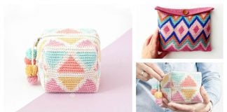 Tapestry Cosmetic Bag Free Crochet Pattern