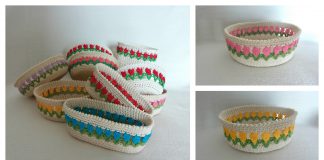 Tulip Stitch Basket Free Crochet Pattern