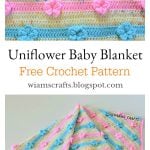 Uniflower Baby Blanket Free Crochet Pattern