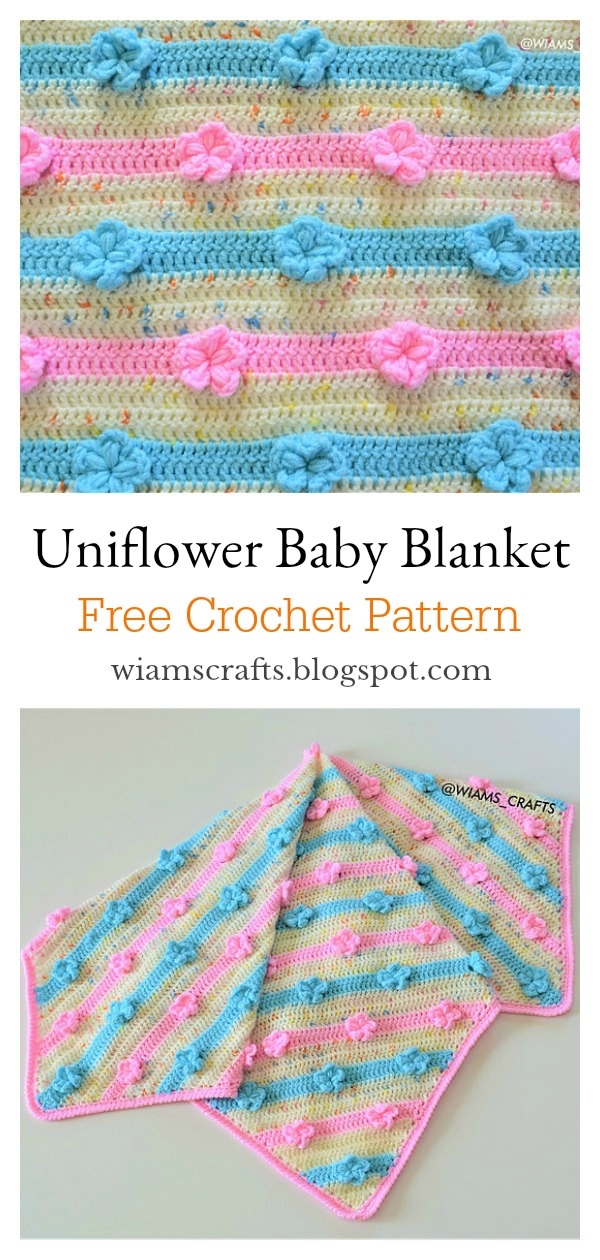 Uniflower Baby Blanket Free Crochet Pattern