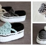 Vans Style Baby Booties Crochet Pattern