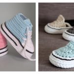 Vans Style Baby Booties Crochet Pattern