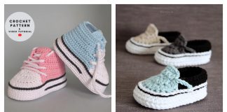 Vans Style Baby Booties Crochet Pattern