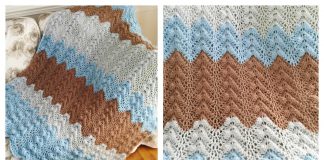 Antigua Ripple Lace Blanket Free Crochet Pattern