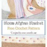 Bloom Afghan Blanket Free Crochet Pattern