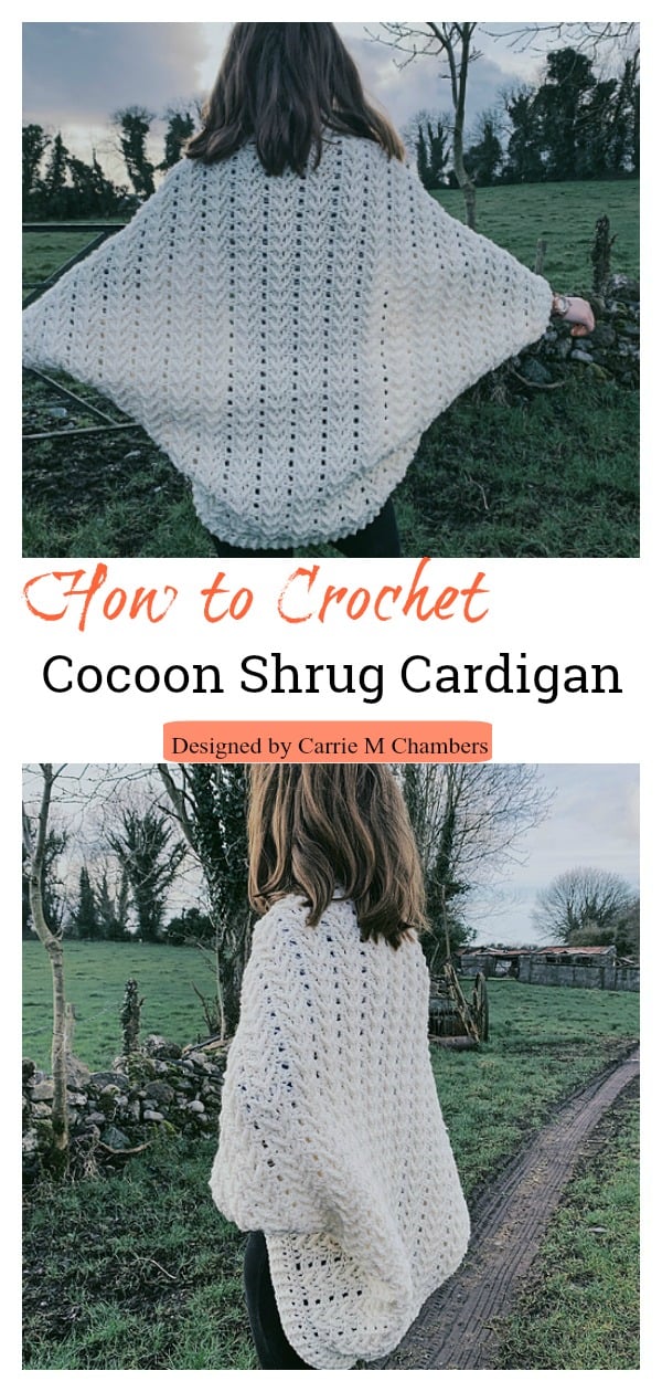 How to Crochet Cozy Cocoon Shrug Cardigan Video Tutorial