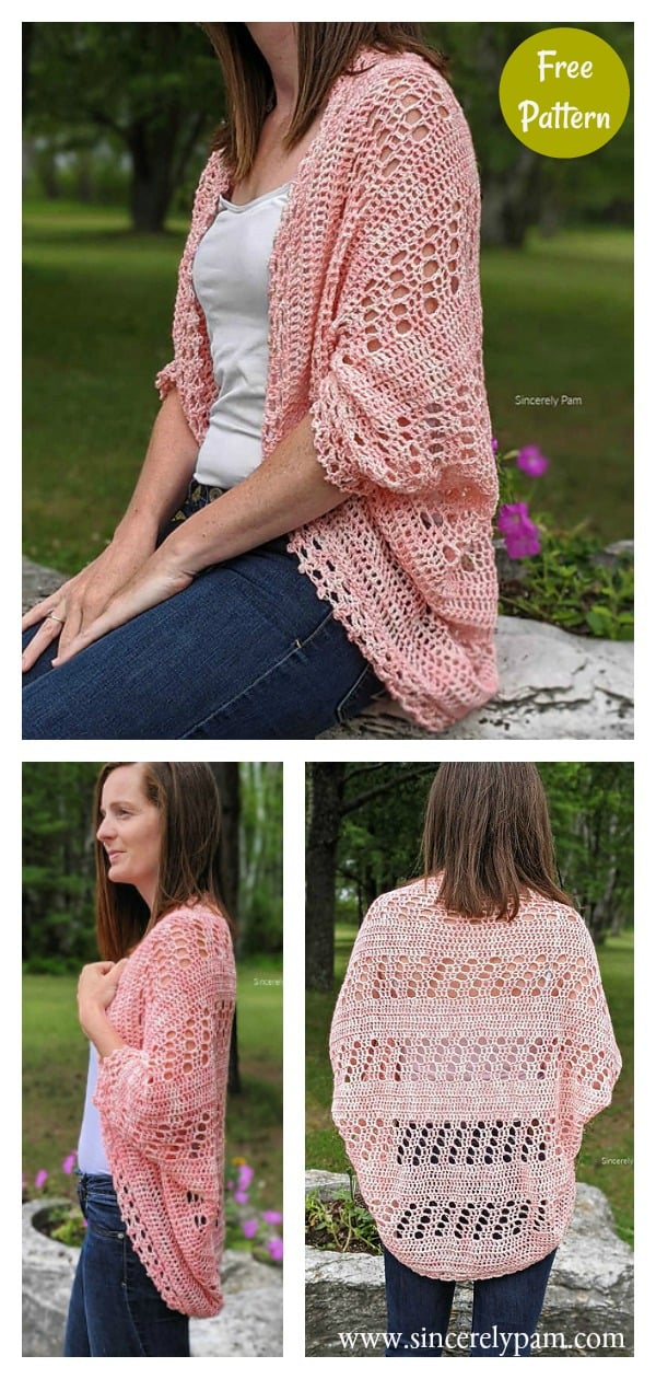 Daphne Cocoon Cardigan Free Crochet Pattern