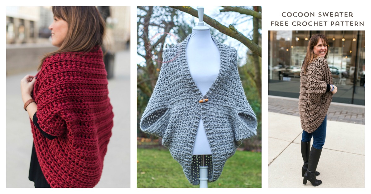 Featured image of post Easy Crochet Cocoon Cardigan Pattern Free - It&#039;s made with red heart hygge yarn, and it&#039;s a free crochet pattern here on moogly!