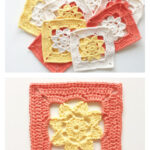 Easy Flower Squares Free Crochet Pattern