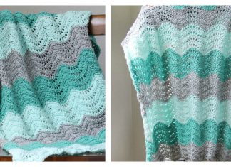 Feather and Fan Baby Blanket Free Crochet Pattern and Video Tutorial