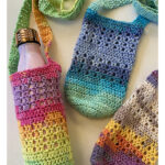 Freedom Water Bottle Holder Free Crochet Pattern