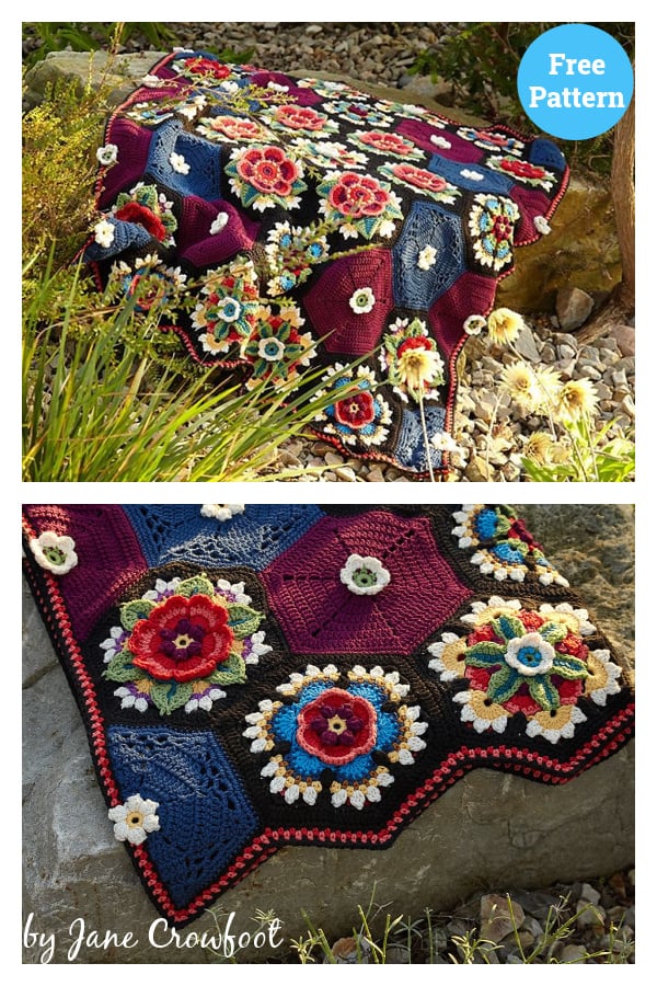 Frida's Flowers Blanket Free Crochet Pattern