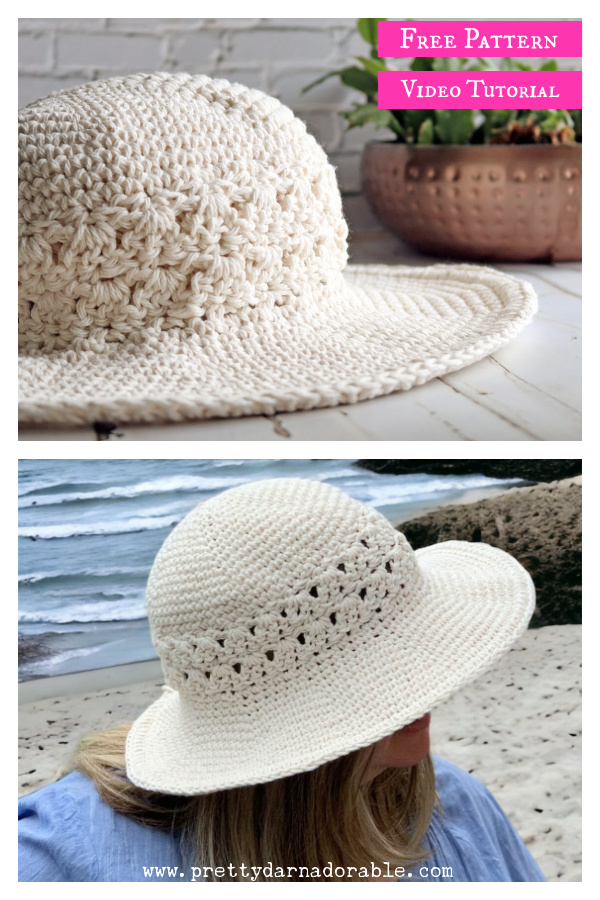 Lacey Sun Hat Free Crochet Pattern and Video Tutorial