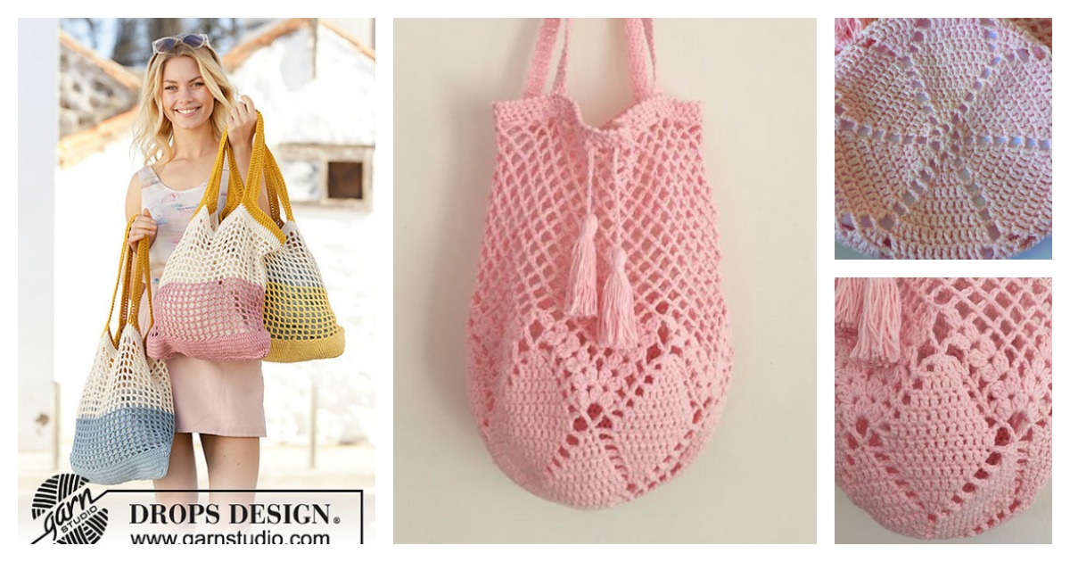 Hummingbird Market Tote Bag Free Crochet Pattern