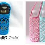 Mesh Bottle Holder Free Crochet Pattern