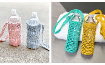 Mesh Bottle Holder Free Crochet Pattern