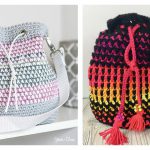 Mosaic Bucket Bag Free Crochet Pattern