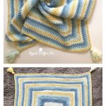 Moss Stitch Square Baby Blanket Free Crochet Pattern