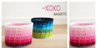 Ombre XOXO Basket Free Crochet Pattern