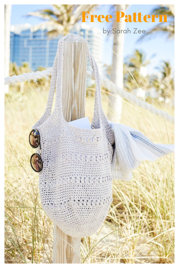 Pensacola Summer Beach Tote Bag Free Crochet Pattern