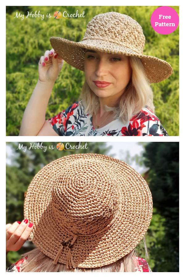 Raffie Sun Hat Free Crochet Pattern