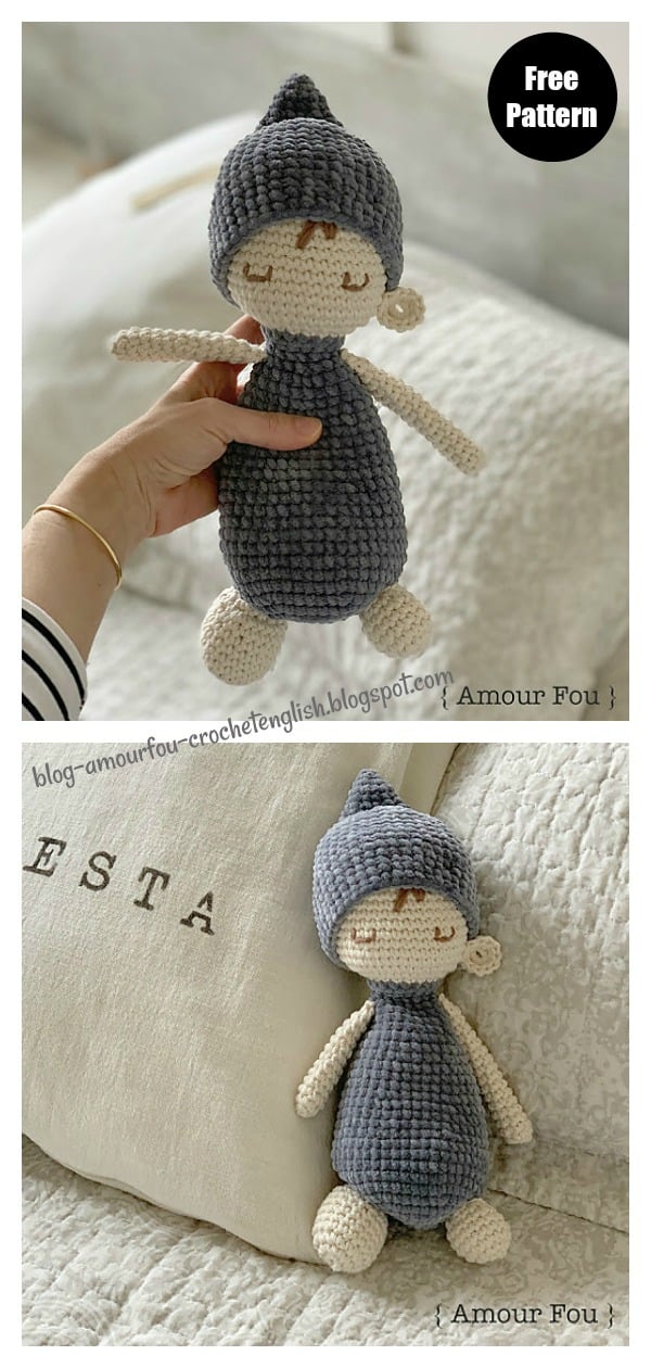 Sleepy Doll Amigurumi Free Crochet Pattern