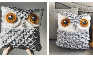 Snowy Owl Pillow Free Crochet Pattern