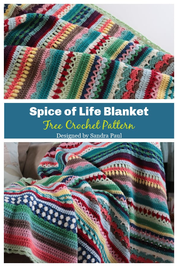 Spice of Life Blanket Free Crochet Pattern