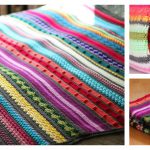 Stitch Sampler Stripe Blanket Free Crochet Pattern