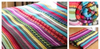 Stitch Sampler Stripe Blanket Free Crochet Pattern