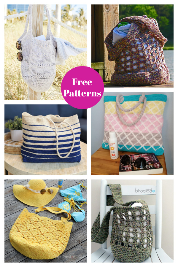 Summer Beach Tote Bag Free Crochet Pattern 