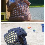 Summer Squares Beach Tote Bag Free Crochet Pattern