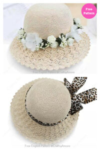 7 Wide Brim Sun Hat Free Crochet Pattern - Page 2 of 2