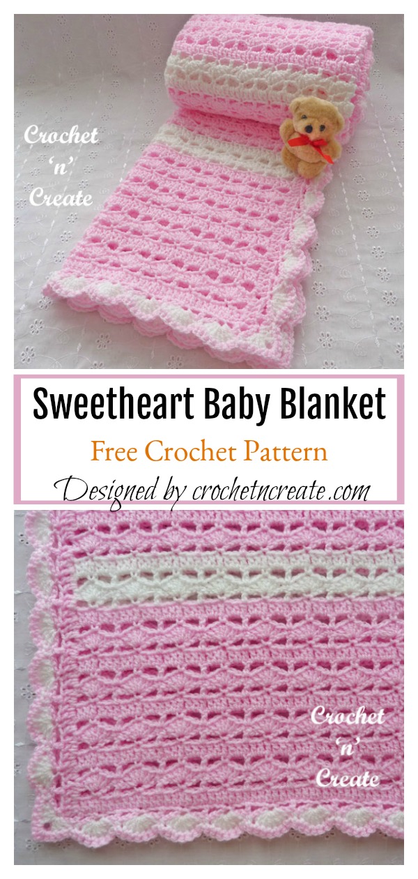 Sweetheart Baby Blanket Free Crochet Pattern