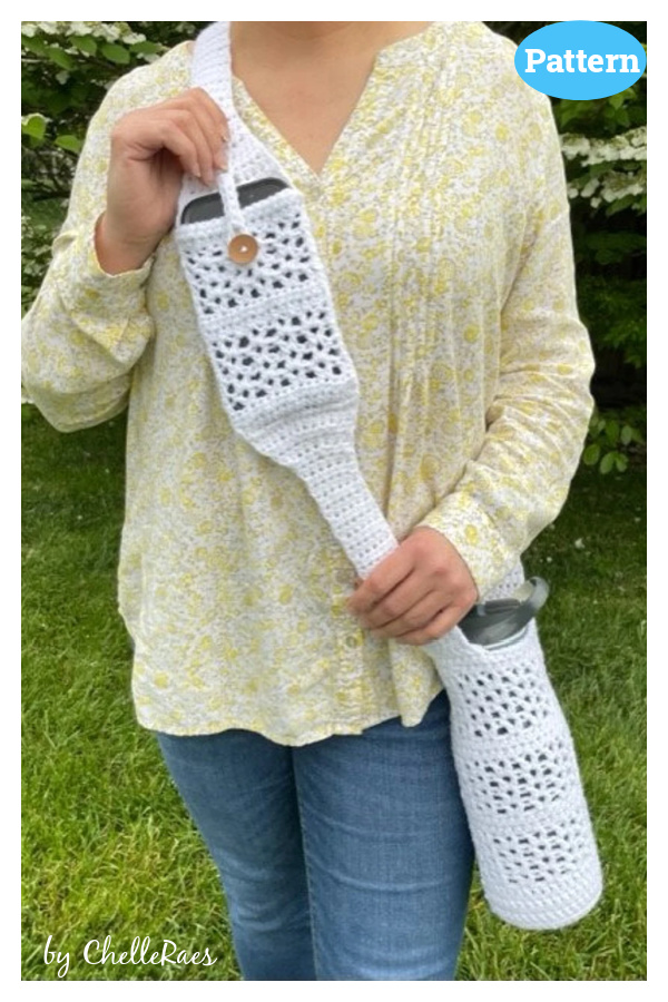 Water Bottle Sling Bag with Phone Pocket Crochet Pattern