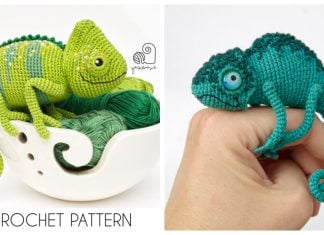 Amigurumi Chameleon Free Crochet Pattern and Paid