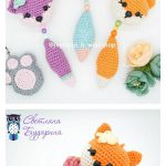 Amigurumi Fox Pendant Keychain Free Crochet Pattern