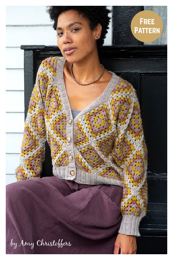 Ariana Granny Square Cardigan Free Crochet Pattern
