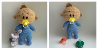 Amigurumi Baby with Dummy Free Crochet Pattern
