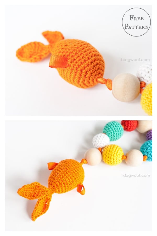 Bubbles and Goldfish Teether Free Crochet Pattern