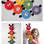 Caterpillar Picture Frame Wall Hanging Free Crochet Pattern