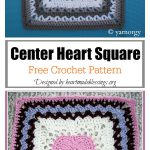 Center Heart Square Free Crochet Pattern