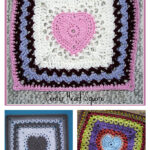 Center Heart Square Free Crochet Pattern