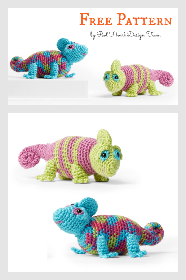 Amigurumi Clyde the Chameleon Free Crochet Pattern