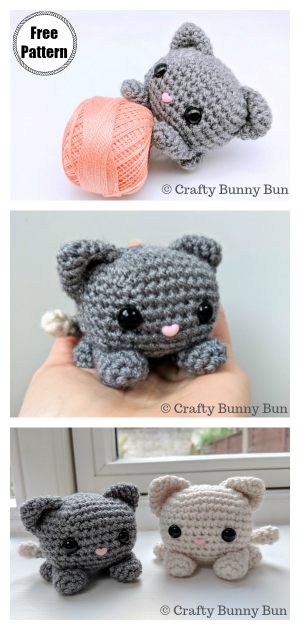 Cube Kitty Cat Amigurumi Free Crochet Pattern