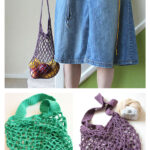 Easy Net Market Bag Free Crochet Pattern and Video Tutorial