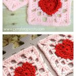 Heart Granny Square Free Crochet Pattern