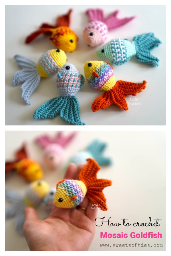 How to Crochet Mosaic Goldfish Video Tutorial
