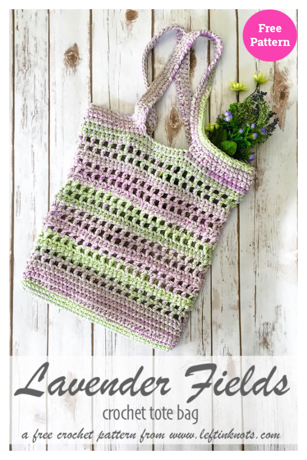 Lavender Fields Market Bag Free Crochet Pattern