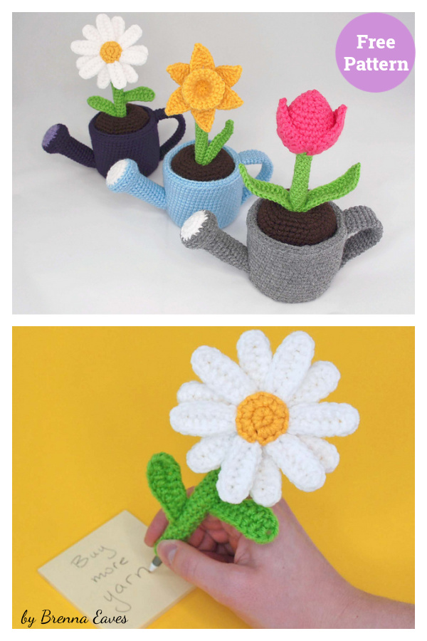 May Flowers Pen Amigurumi Free Crochet Pattern 